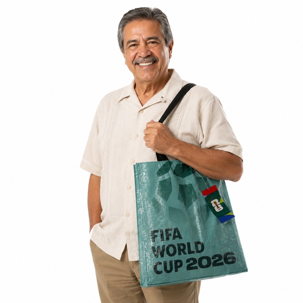 FIFA World Cup 2026 Reusable Tote Bag Teal Silver Soccer Official Merch NWT